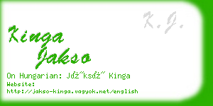 kinga jakso business card